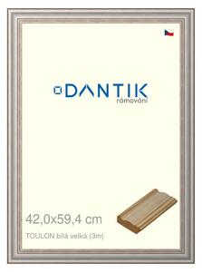 DANTIK rám na obraz 42x59,4 | TOULON bílá velká (Plexi Čiré)