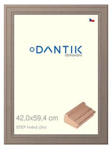 DANTIK rám na obraz 42x59,4 | STEP hnědá (Plexi Čiré)