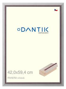 DANTIK rám na obraz 42x59,4 | RIVIERA vínová (Plexi Čiré)