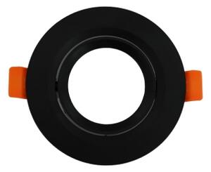 Rámček pre podhľadové svietidlo GU10, priemer 9 cm, čierny