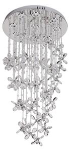 LED krištáľové stropné svietidlo SAMOA LED/30W/230V priemer 40 cm lesklý chróm + diaľkový ovládač