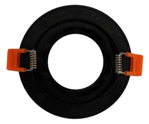 Rámček pre podhľadové svietidlo GU10, priemer 9 cm, čierny