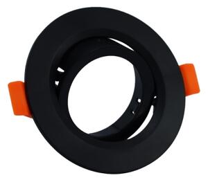 Rámček pre podhľadové svietidlo GU10, priemer 9 cm, čierny