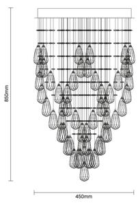 LED krištáľové stropné svietidlo MAJURO LED/30W/230V pr. 45 cm lesklý chróm + DO
