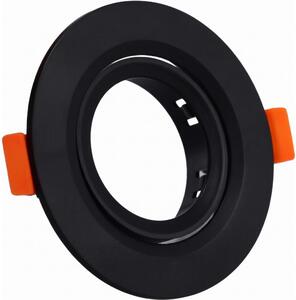 Rámček pre podhľadové svietidlo GU10, priemer 9 cm, čierny