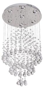 LED krištáľové stropné svietidlo NAURU LED/24W/230V pr. 40 cm lesklý chróm + DO