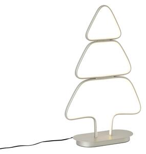 Vianočná stolná lampa oceľová v tvare vianočného stromčeka vrátane LED - Arbre