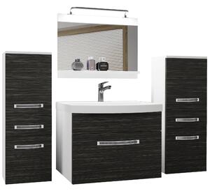 Kúpeľňový nábytok Belini Premium Full Version eben kráľovský + umývadlo + zrkadlo + LED osvetlenie Glamour 59
