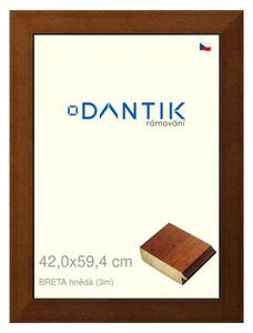 DANTIK rám na obraz 42x59,4 | BRETA hnědá (Plexi Čiré)