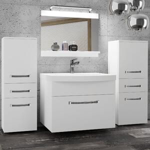 Kúpeľňový nábytok Belini Premium Full Version biely mat + umývadlo + zrkadlo + LED osvetlenie Glamour 58