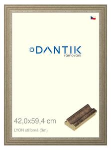 DANTIK rám na obraz 42x59,4 | LYON stříbrná (Plexi Čiré)