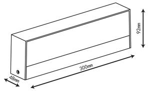 Top Light - LED vonkajšie nástenné svietidlo IMOLA LED/16W/230V 3000/4000/6000K IP54 30 cm