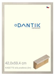 DANTIK rám na obraz 42x59,4 | KASSETTE bílá prodřená (Plexi Čiré)