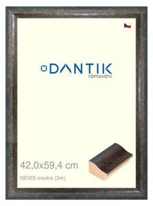 DANTIK rám na obraz 42x59,4 | NEVIS modrá (Plexi Čiré)