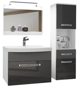 Kúpeľňový nábytok Belini Premium Full Version šedý lesk / šedý mat + umývadlo + zrkadlo + LED osvetlenie Glamour 53 Výrobca