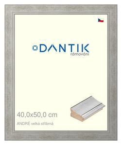 DANTIK rám na obraz 40x50 | ANDRÉ velká stříbrná (Plexi Čiré)