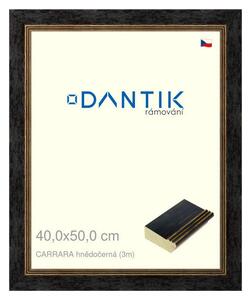 DANTIK rám na obraz 40x50 | CARRARA hnědočerná (Plexi Čiré)