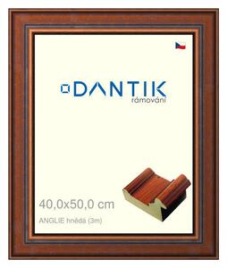 DANTIK rám na obraz 40x50 | ANGLIE hnědá (Plexi Čiré)