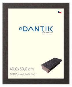 DANTIK rám na obraz 40x50 | RETRO tmavě šedá (Plexi Čiré)