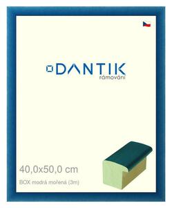 DANTIK rám na obraz 40x50 | BOX modrá mořená (Plexi Čiré)