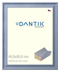 DANTIK rám na obraz 40x50 | KOSTELNÍ malá modrá (Plexi Čiré)
