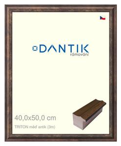 DANTIK rám na obraz 40x50 | TRITON měď antik (Plexi Čiré)