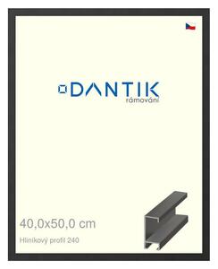 DANTIK rám na obraz 40x50 | ALU Černá matná (Plexi Čiré)