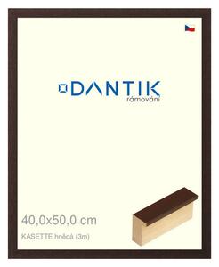 DANTIK rám na obraz 40x50 | KASSETTE hnědá (Plexi Čiré)