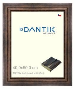 DANTIK rám na obraz 40x50 | TRITON široký měď antik (Plexi Čiré)
