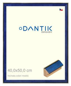 DANTIK rám na obraz 40x50 | INCLINATA colori modrá (Plexi Čiré)