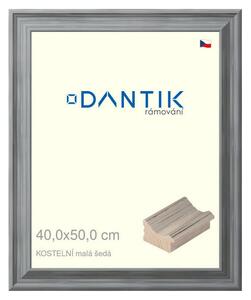 DANTIK rám na obraz 40x50 | KOSTELNÍ malá šedá (Plexi Čiré)