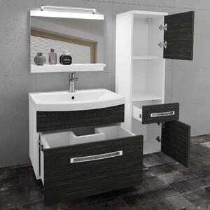 Kúpeľňový nábytok Belini Premium Full Version eben kráľovský + umývadlo + zrkadlo + LED osvetlenie Glamour 40