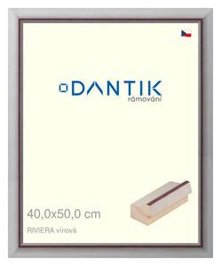 DANTIK rám na obraz 40x50 | RIVIERA vínová (Plexi Čiré)