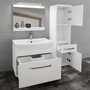 Kúpeľňový nábytok Belini Premium Full Version biely mat + umývadlo + zrkadlo + LED osvetlenie Glamour 39