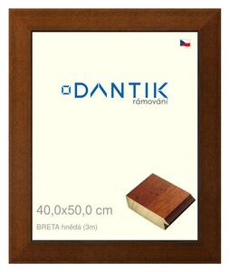 DANTIK rám na obraz 40x50 | BRETA hnědá (Plexi Čiré)