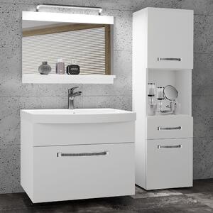 Kúpeľňový nábytok Belini Premium Full Version biely mat + umývadlo + zrkadlo + LED osvetlenie Glamour 39