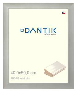 DANTIK rám na obraz 40x50 | ANDRÉ velká Bílá (Plexi Čiré)