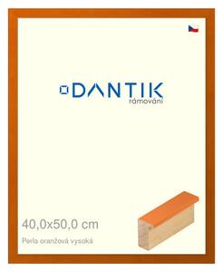 DANTIK rám na obraz 40x50 | PERLA oranžová vysoká (Plexi Čiré)