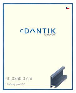 DANTIK rám na obraz 40x50 | ALU Dýha barevná modrá královská (Plexi Čiré)
