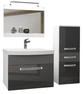 Kúpeľňový nábytok Belini Premium Full Version šedý lesk / šedý mat + umývadlo + zrkadlo + LED osvetlenie Glamour 34 Výrobca