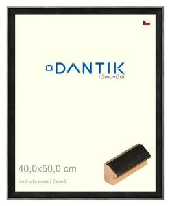 DANTIK rám na obraz 40x50 | INCLINATA colori černá (Plexi Čiré)