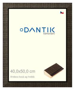 DANTIK rám na obraz 40x50 | Artdeco kosá aghnědá (Plexi Čiré)