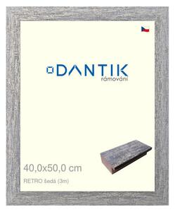 DANTIK rám na obraz 40x50 | RETRO šedá (Plexi Čiré)