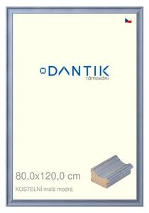 DANTIK rám na obraz 80x120 | KOSTELNÍ malá modrá (Plexi Čiré)