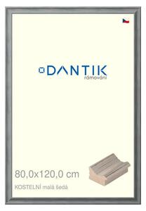 DANTIK rám na obraz 80x120 | KOSTELNÍ malá šedá (Plexi Čiré)