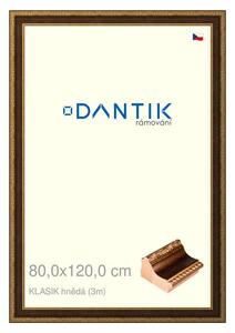 DANTIK rám na obraz 80x120 | KLASIK hnědá (Plexi Čiré)