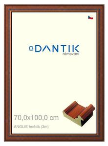 DANTIK rám na obraz 70x100 | ANGLIE hnědá (Plexi Čiré)