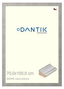 DANTIK rám na obraz 70x100 | ANDRÉ velká stříbrná (Plexi Čiré)