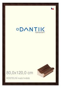 DANTIK rám na obraz 80x120 | KOSTELNÍ malá hnědá (Plexi Čiré)