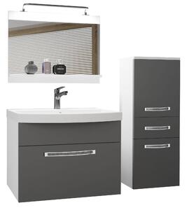 Kúpeľňový nábytok Belini Premium Full Version šedý mat + umývadlo + zrkadlo + LED osvetlenie Glamour 22 Výrobca